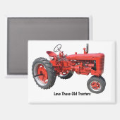 Love Those Old Tractors Postcard マグネット (正面/裏面)
