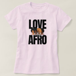 "Love Thy Afro" フロ アフロヘア愛好 グラフィックTシャツ Tシャツ