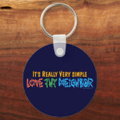 Love Thy Neighbor - Peace Sign キーホルダー (正面)