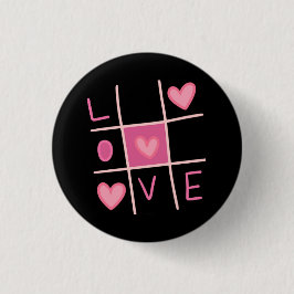 Love Tic Tac Toe Pin Button | Valentine's Day Gift 缶バッジ