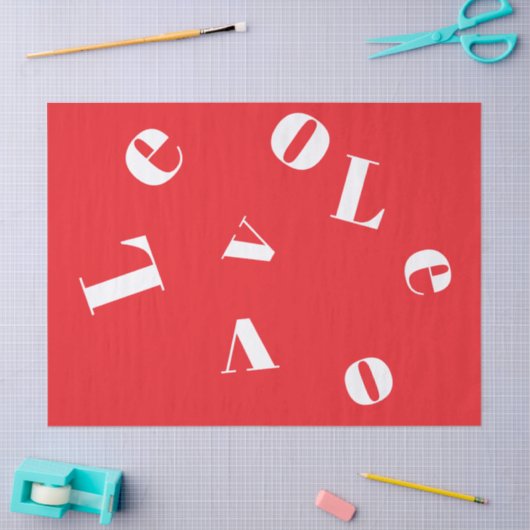 "Love" Tissue paper 薄葉紙 (クラフト)