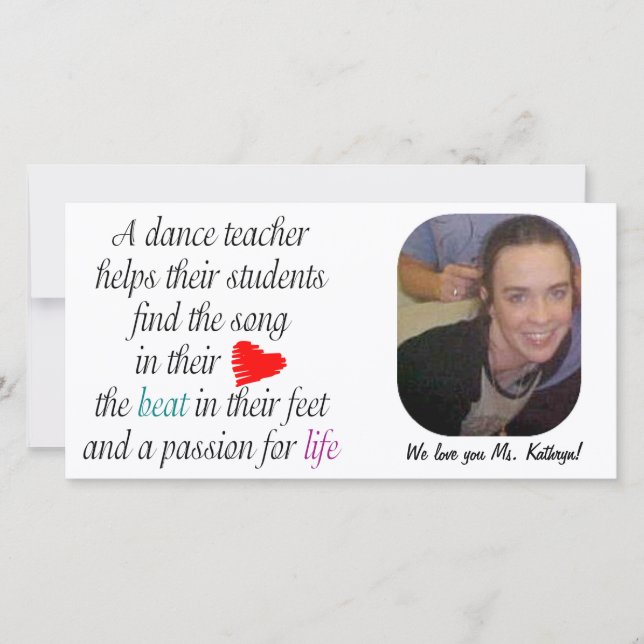 Love To 教え Dance Photo Card (正面)