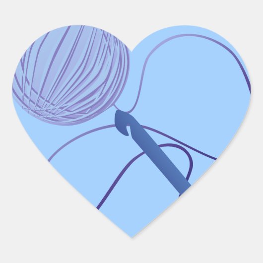 Love to Crochetハートシール ハートシール (正面)