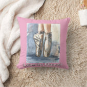 Love to Dance Ballet Pillow クッション (ブランケット)