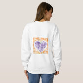 Love To Ski Orange Purple Sweatshirt スウェットシャツ (裏面フル)