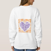 Love To Ski Orange Purple Sweatshirt スウェットシャツ (裏面)
