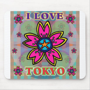 「LOVE TOKYO」花マウスパッド マウスパッド