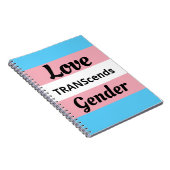 Love TRANScends Gender - Transgender Pride  ノートブック (右側)