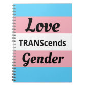 Love TRANScends Gender - Transgender Pride ノートブック (正面)