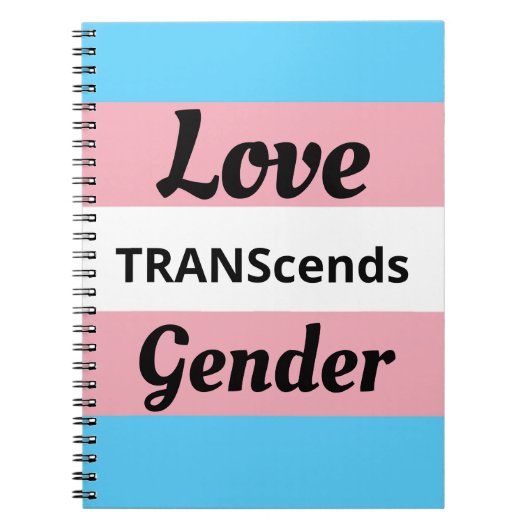 Love TRANScends Gender - Transgender Pride  ノートブック (正面)