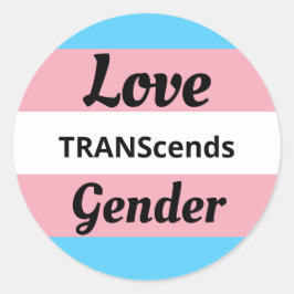 Love TRANScends Gender - Transgender Pride  ラウンドシール