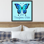 Love Transforms Hate Stretted Canvas Print キャンバスプリント (インサイチュ (寝室))
