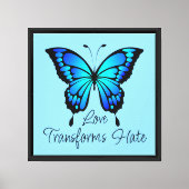 Love Transforms Hate Stretted Canvas Print キャンバスプリント (正面)