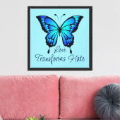 Love Transforms Hate Stretted Canvas Print キャンバスプリント (インサイチュ (リビング))