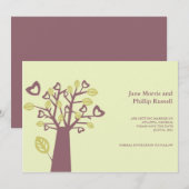 Love Tree – 日付カードの保存 招待状 (正面/裏面)