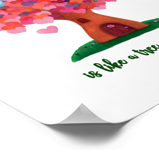 Love tree poster ポスター (角)