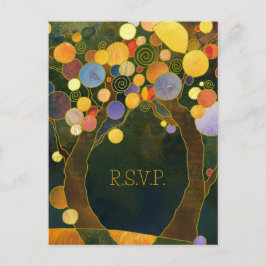 Love Treesのメ素朴ニュー結婚選択RSVP インビテーションポストカード