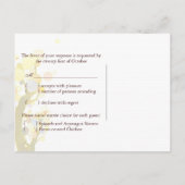 Love Treesの結婚メニュー選択RSVP インビテーションポストカード (裏面)