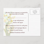 Love Trees（青）：ウェディングRSVPポストカード インビテーションポストカード (裏面)