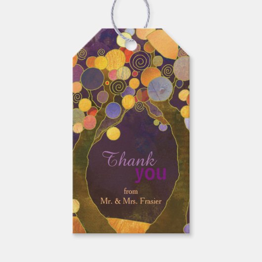 Love Trees Purple 結婚's You ギフトタグ (正面)