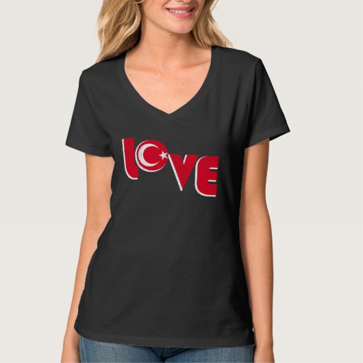 Love Turkey Istanbul Ankara Türkiye Proud Turkish Tシャツ (正面)