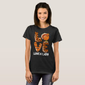 Love Turkey Lunch Lady Thanksgiving Fall Autumn Le Tシャツ (正面フル)