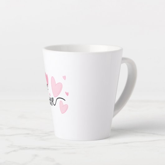 LOVE Typography Mug カフェラテマグ (右アングル)