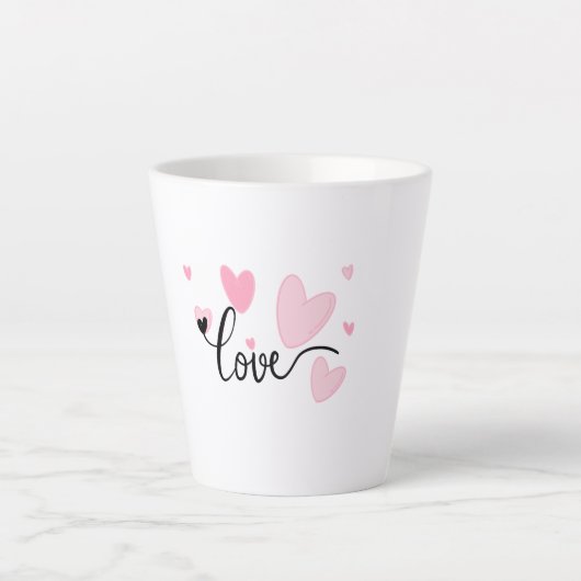 LOVE Typography Mug カフェラテマグ (正面)