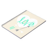 Love Uハート矢印ノートブック ノートブック (左側)