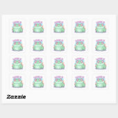 Love U Frog Sticker Cute Heart Eyes Frog Romantic  スクエアシール (シート)