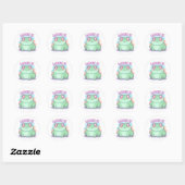 Love U Frog Sticker Cute Heart Eyes Frog Romantic  ラウンドシール (シート)