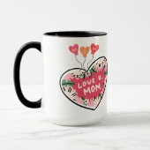 Love U. Mom: Floral Heart mug マグカップ (左)
