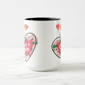 Love U. Mom: Floral Heart mug マグカップ (中央)