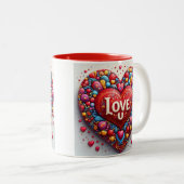 'Love U' mug ツートーンマグカップ (正面右)