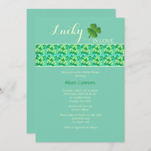 Love U-Pick背景色 招待状 (正面/裏面)