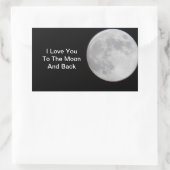 Love U to the Moon N backステッカー 長方形シール (バッグ)