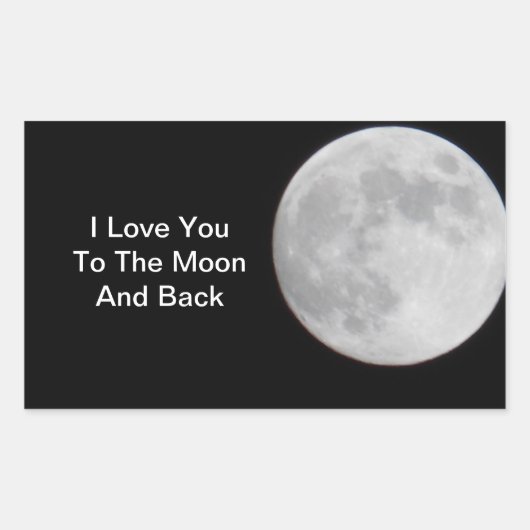 Love U to the Moon N backステッカー 長方形シール (正面)