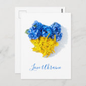 Love Ukraine Floral Art ポストカード (正面/裏面)