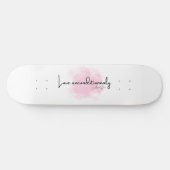 Love Unconditionally – Elegant Script with Pink Cl スケートボード (横)