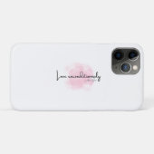 Love Unconditionally – Elegant Script with Pink Cl Case-Mate iPhoneケース (裏面(横))