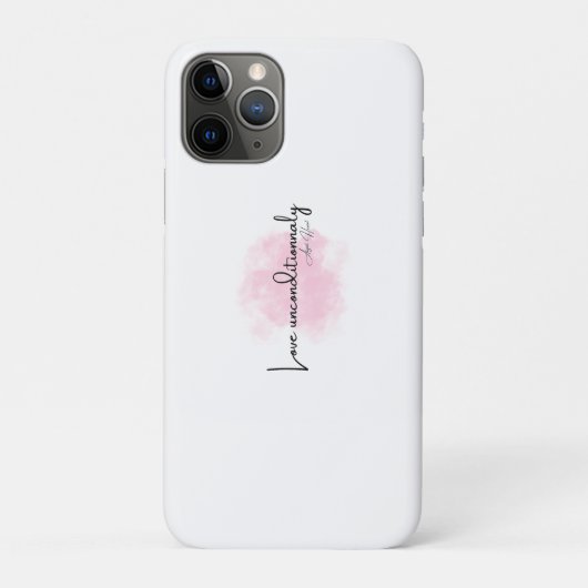Love Unconditionally – Elegant Script with Pink Cl Case-Mate iPhoneケース (裏)