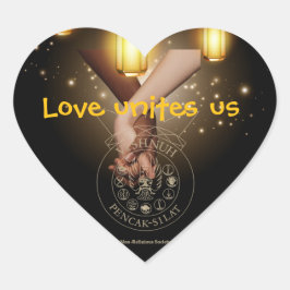 Love unites us ハートシール
