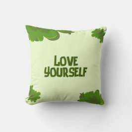 Love Ur Self Positive Affirmation Throw Pillow クッション