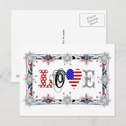 Love USA ポストカード (正面/裏面)