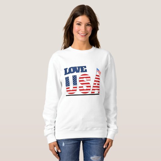 Love USA new trending woman t-shirtsデザイン2025 スウェットシャツ (正面フル)