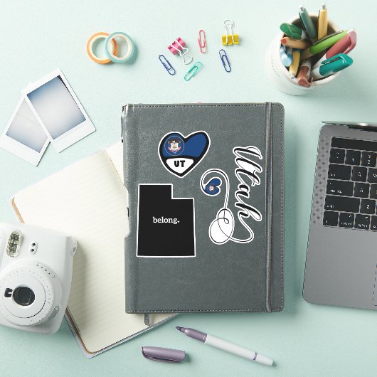 Love Utah, Sheet of Die Cut Stickers シール (iPadカバー)