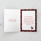 LOVE Valentineエレガントの写真とメッセージを折り畳んだ カード (内部)