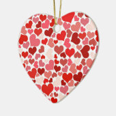 Love, Valentine, Day, Heart, Women, Pink, Rose セラミックオーナメント (左)