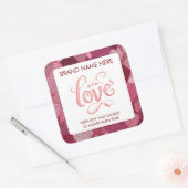 Love Valentine’s Day Candle Label スクエアシール (封筒)