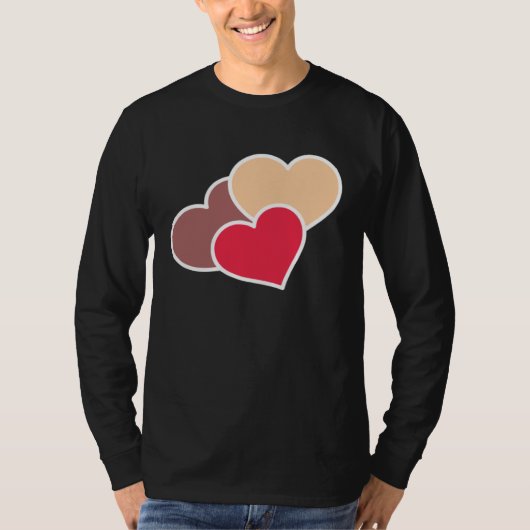Love Valentine s Day Couple Relationship Heart In Tシャツ (正面)